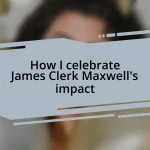 How I celebrate James Clerk Maxwell’s impact