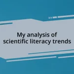 My analysis of scientific literacy trends
